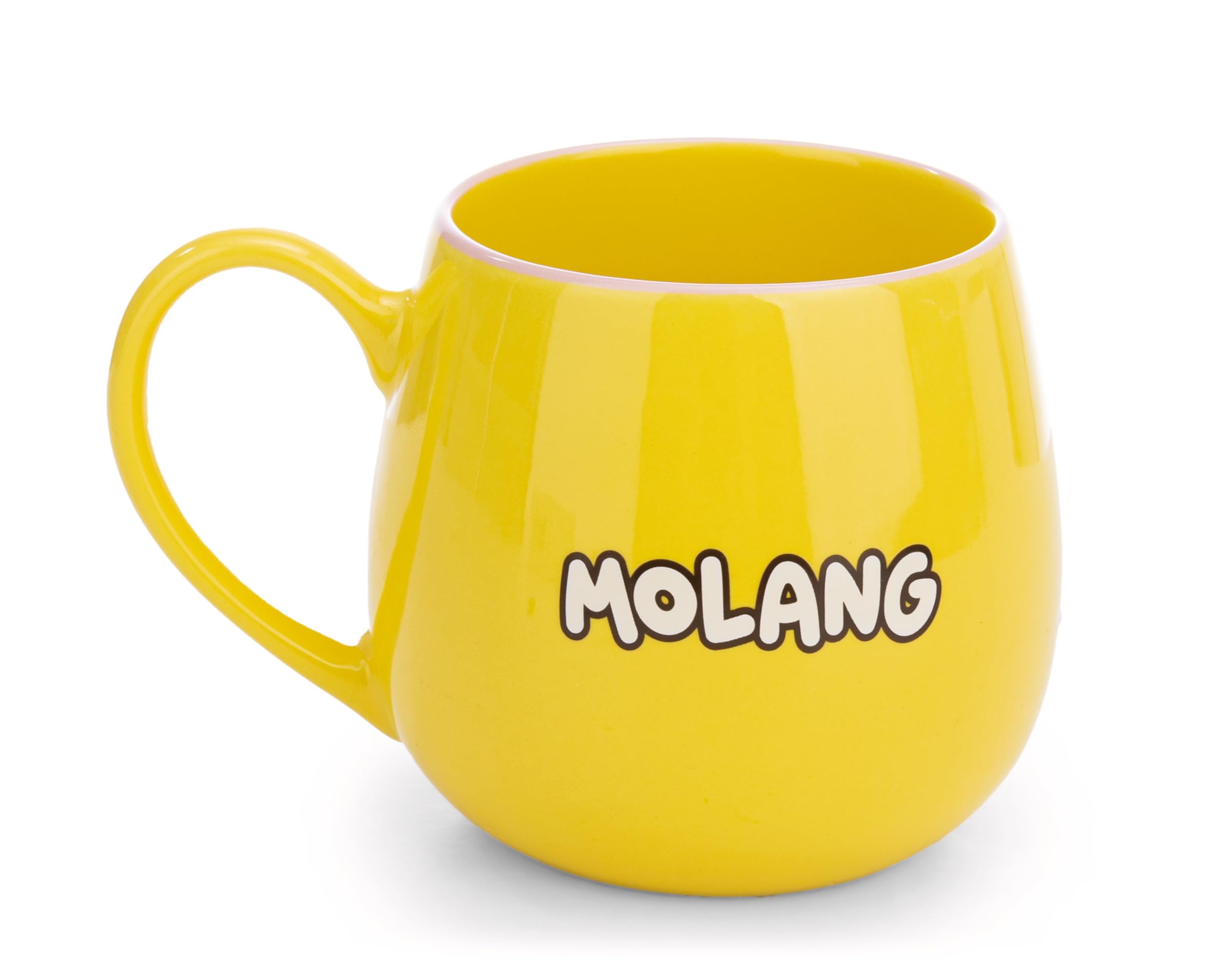 NICI 62797 kubek Piu Piu, z banderolą, porcelanowy kubek, starannie zaprojektowany, uroczy dodatek do kuchni, biura i domu, słodki prezent dla ukochanej osoby, 400 ml 8 x 9 cm, żółty