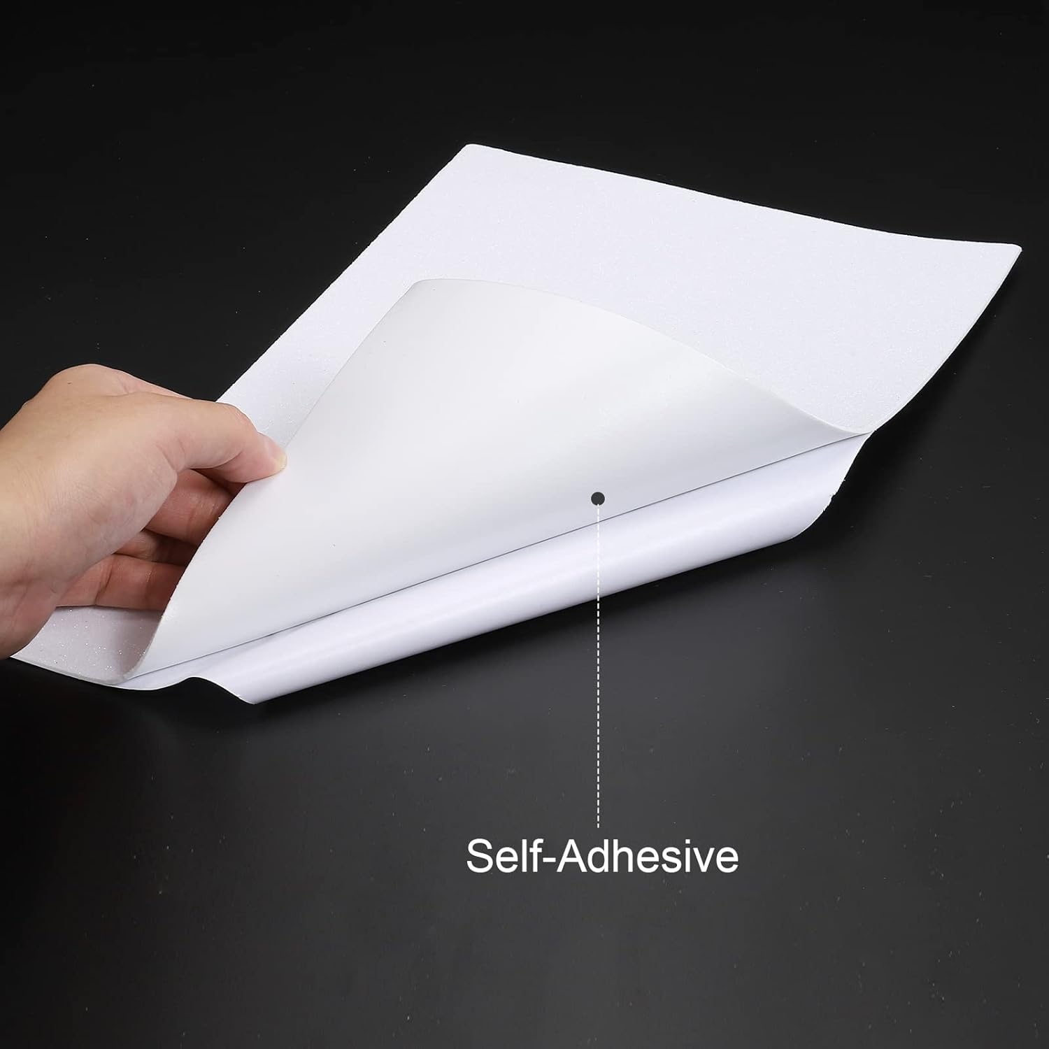 PATIKIL Glitter EVA Foam Sheets Soft Paper Self-Adhesive 11.8 x 7.8 Inch White for DIY Projects Pack of 12