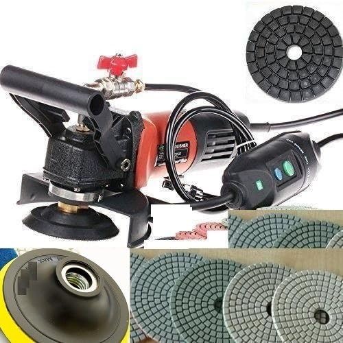 CCGRINDPOLSET220: 220V 240V 230V CCGRINDPOLSET 5-Inch Variable Speed Concrete Wet Polishing and Grinding 25 Polishing Pad. Includes DVD. Granite polishing marble polishing travertine polishing