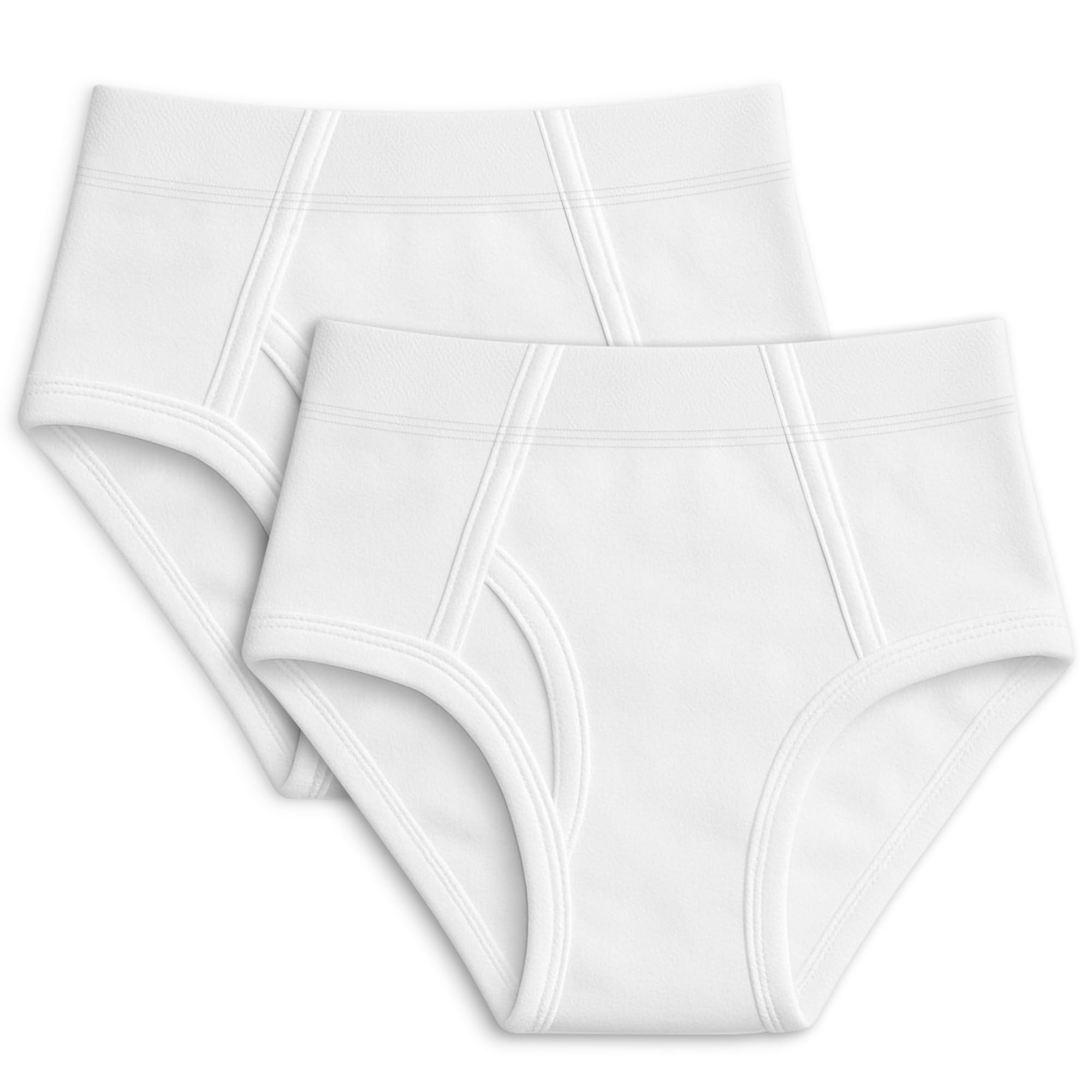 Key Chain Boys 2-Pack 100 Cotton Fashion Briefs with Covered Waistband