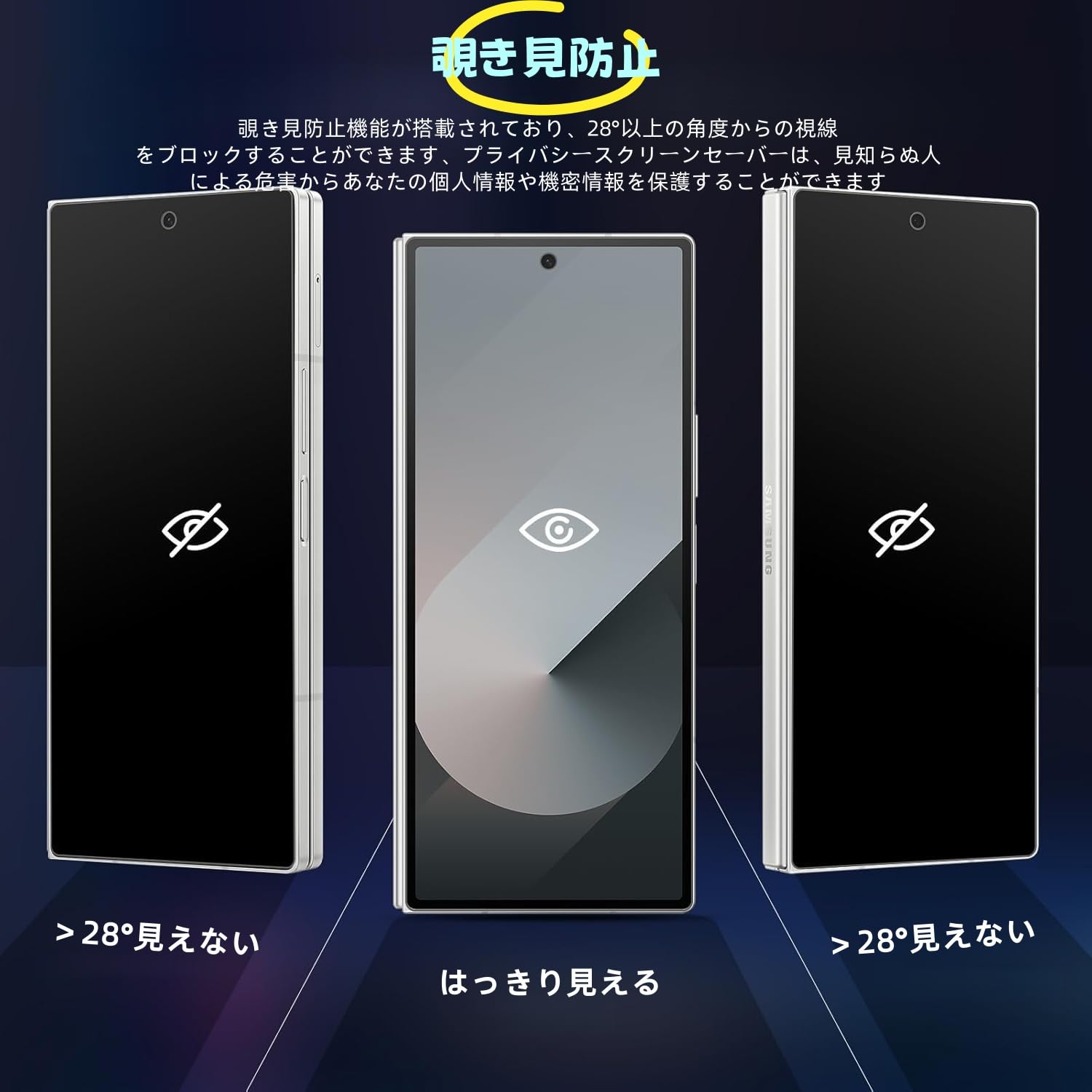 Amazon | 【アンチグレア&覗き見防止】For Galaxy Z Fold 7