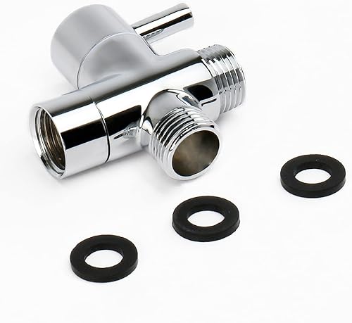 Miniatura 7 de NearMoon Brazo de ducha de latón macizo G12 pulgadas Válvula desviadora universal de 3 vías totalmente metálica para cabezal de mano y fijo,