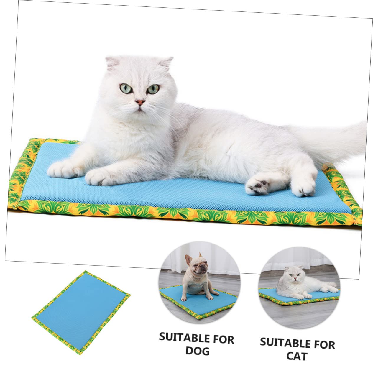 Happyyami 1Pc Puppy Cooling Mat Washable Ice Pad for Pets Breathable and Durable Design for Dog Beds Crates Sofas and Outdoor Use for Summer