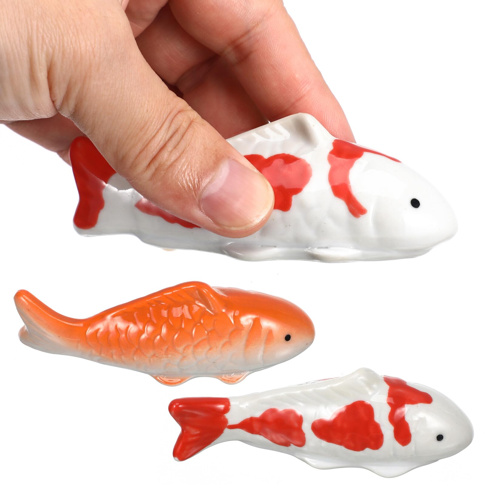 jojofuny 2 pièces Décoration Aquarium Flottante Céramique Réaliste Ornement Poisson Décoratif pour Étang et Aquarium Design Flottant pour Bassin et Verre Aquatique
