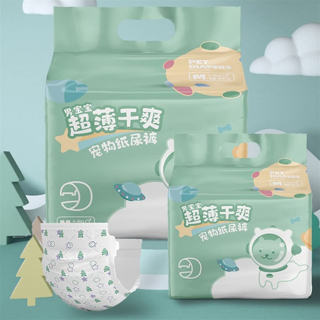 Dog Nappies Jednorazowe Pieluchy Psa - L, Wygodne I Oddychające Pielęgnacyjne Majtki Talii 24-41 Cm /9.4-16. Cal(30pcs)