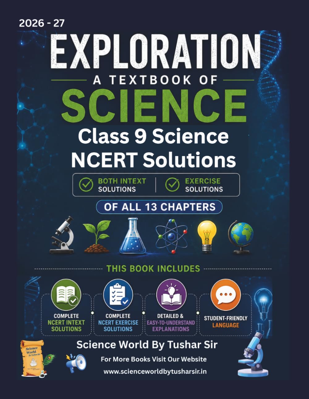 Class 9 Science NCERT Solutions: Complete Intext & Exercise Solutions for All 13 Chapters | Based on the Latest NCERT Textbook | Ideal for School ... Tushar Sir – Class 9 Science Chapter Series)
