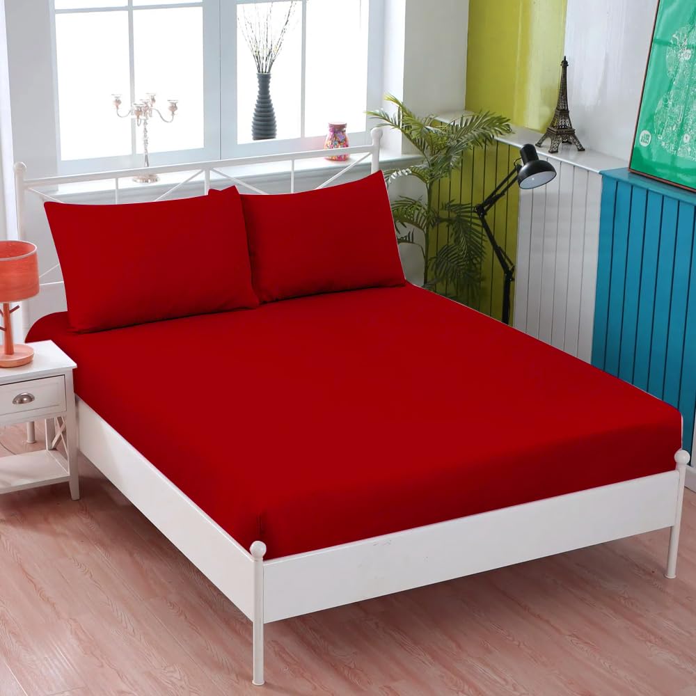 KHIM® 100% Soft Brushed Cotton Flannelette | 16Inch/40CM Extra Deep Fitted Sheets | King ...