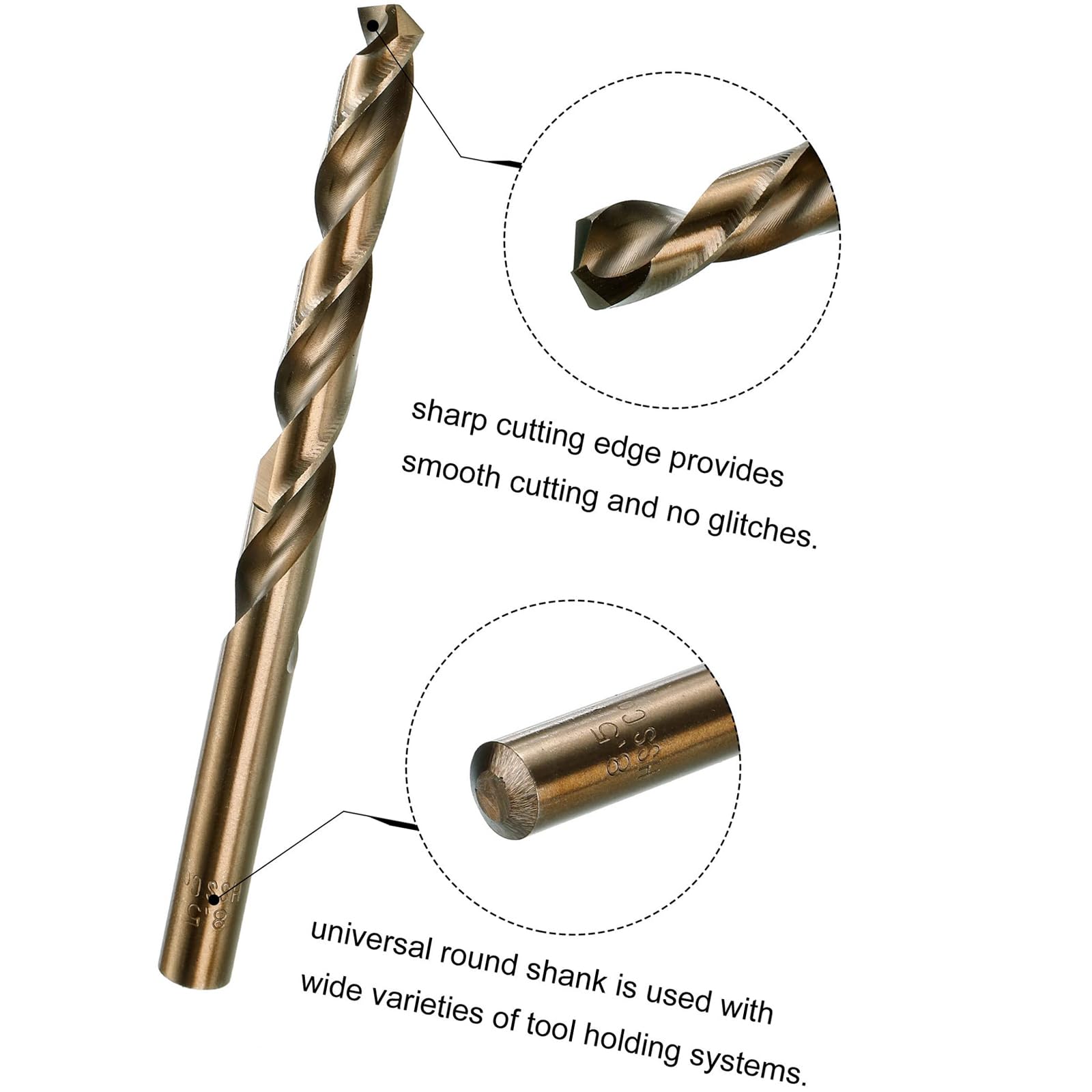 MACHSWON Tap and Die and Drill Bit Set,M10x1.5 Left Hand Thread Milling Tap and Round Die,8.5mm Cobalt High Speed Steel Twist Drill Bit - Image 4