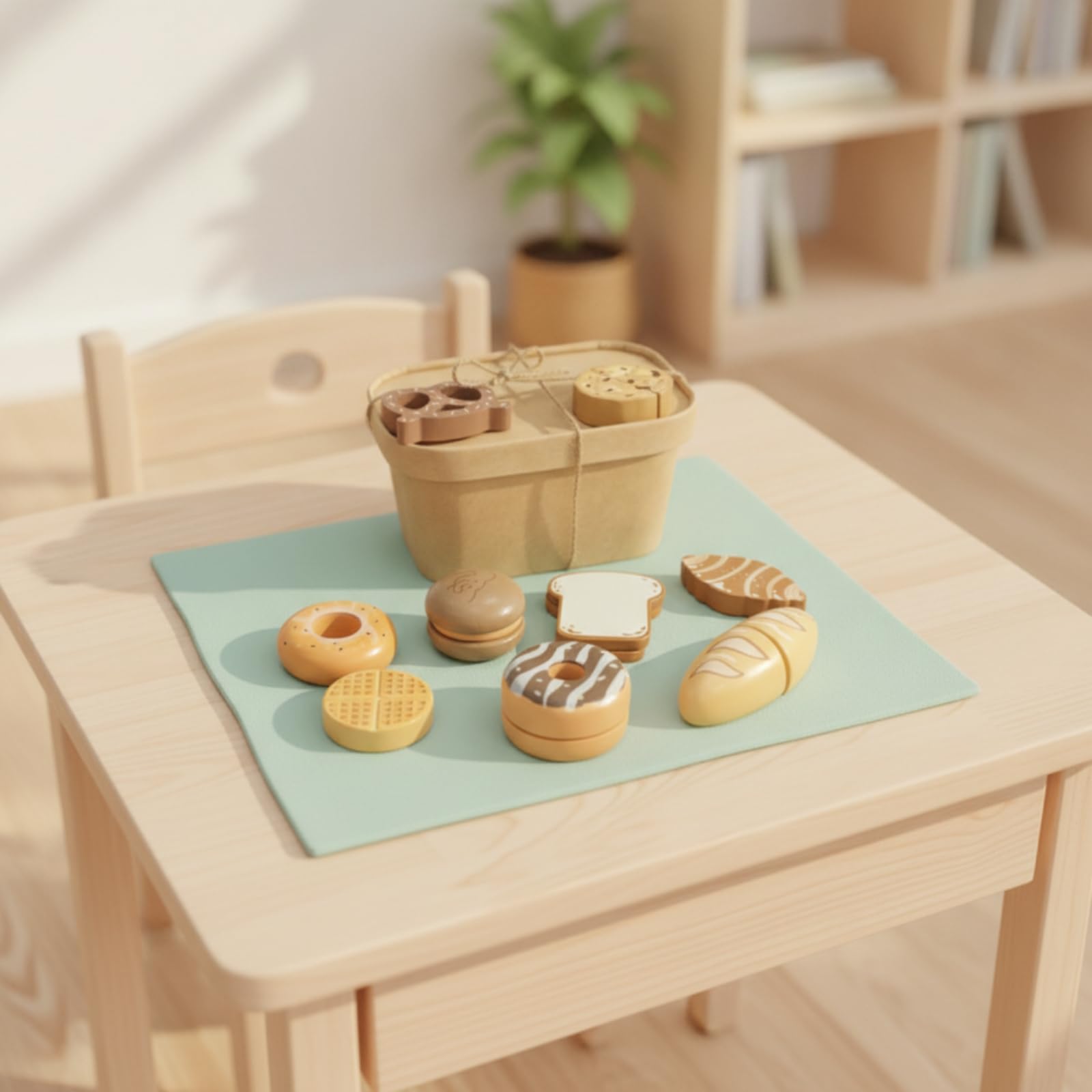 Amagogo Cucina Giocattolo da Tavolo Gioco di Ruolo Accessori Pentole Posate Cibi Finti Compatto per Gioco Quotidiano Apprendimento Prescolare Casa Regali , Tostapane Giallo Crema
