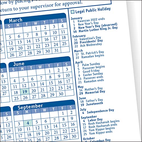 Complyright 2024 Time Off Request And Approval Form, Small (5 1/2" X 8 1/2"), 2-Part, Pack Of 50 #TOP2
