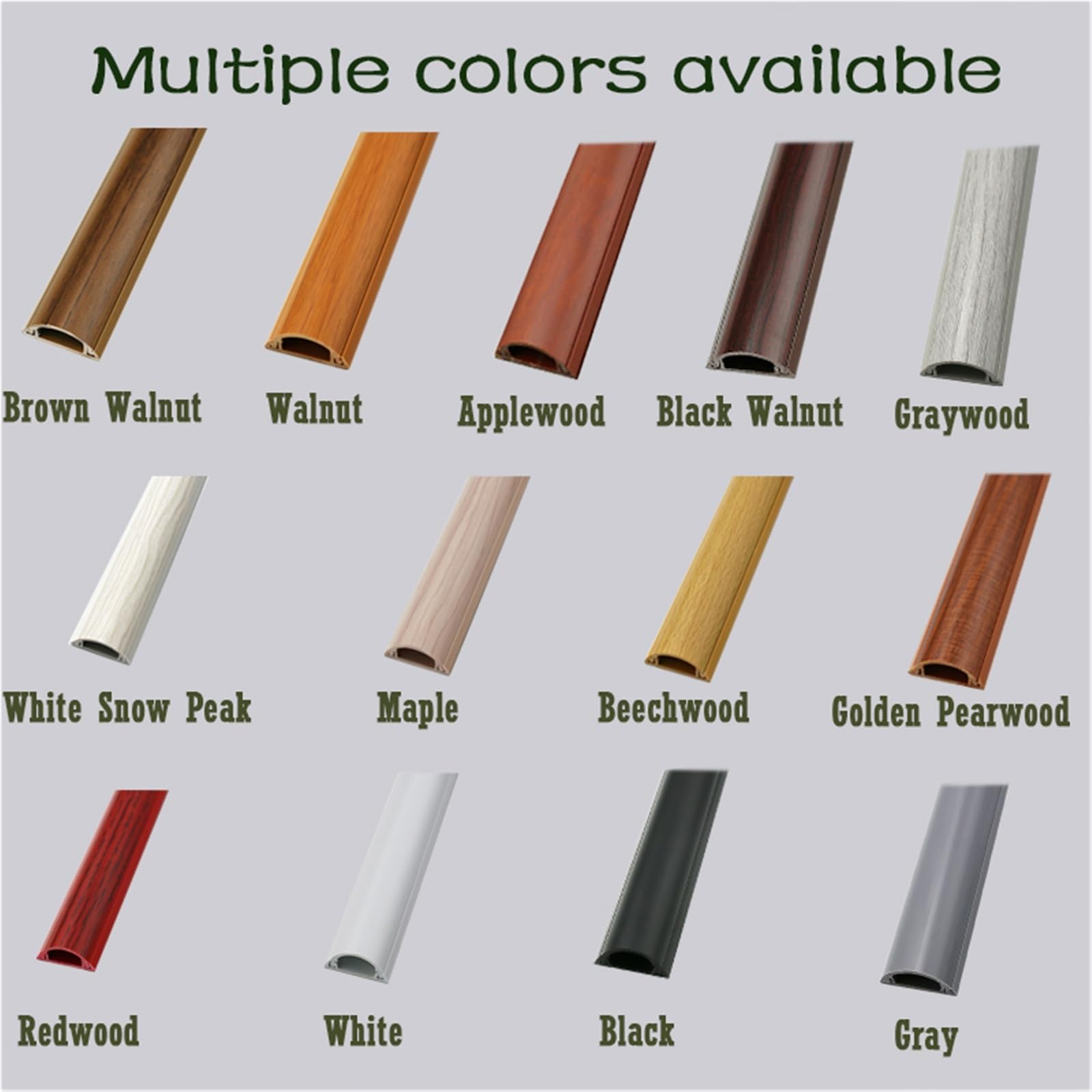 goulotte Electrique Goulotte De Câbles en PVC Imitation Bois De 22 À 30 Mm De Largeur, Cache-câbles (1, 2, 5 Ou 10 Pièces) pour La Gestion des Câbles en(B - 10 PCS,L x Outer Width 100cm x 30mm)