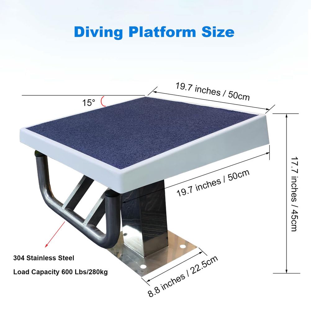 Tavola da immersione antiscivolo, piattaforma di allenamento sicura per piscine, palestre e stadi, superficie resistente e antiscivolo per prestazioni e sicurezza migliorate