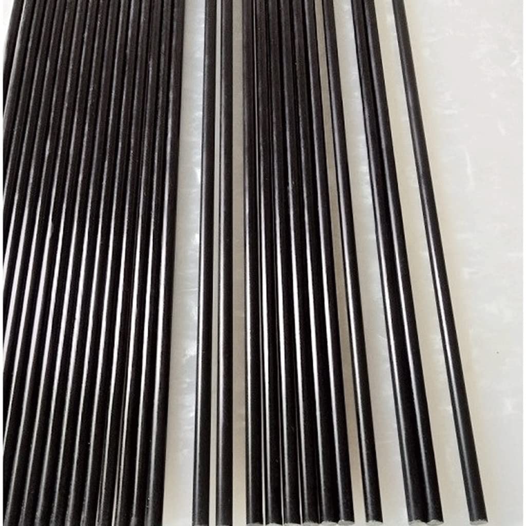 Varillas de Fibra de Carbono Negras de 1,5 Metros de Longitud para Equipos mecánicos. Varillas de Soporte de Fibra de Vidrio, Tiras Redondas pequeñas, Esqueleto de Cometa de Fibra (tamaño: 9