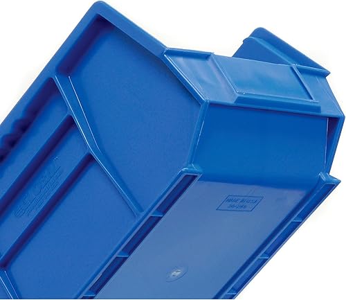 Miniatura 6 de Global Industrial Cubo de plástico para colgar y apilar, 36.75cmde largo x 21.575cmde ancho x 7.0 in H, azul, ahorro de espacio, multiusos para