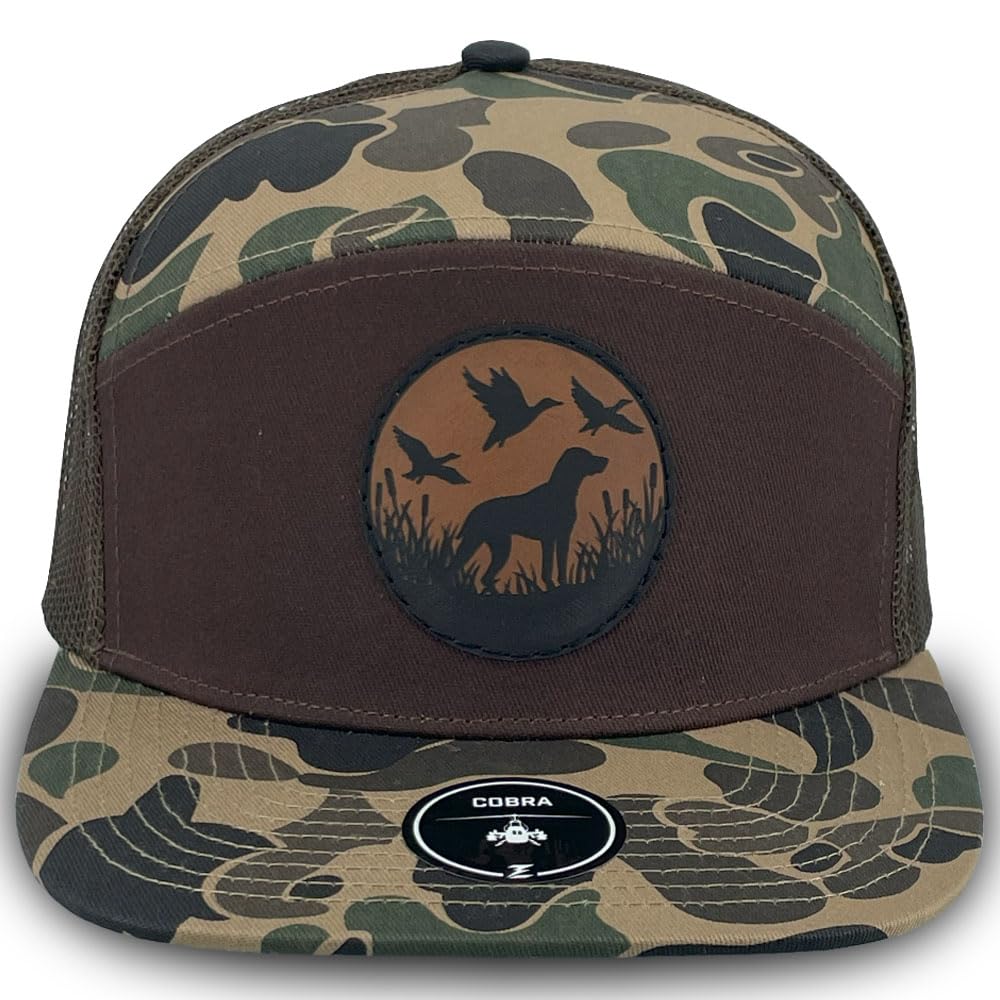 ZAPPED HEADWEAR Cobra Premium Duck Hunting Hat - Ducks and Dog Camoflage Adjustable