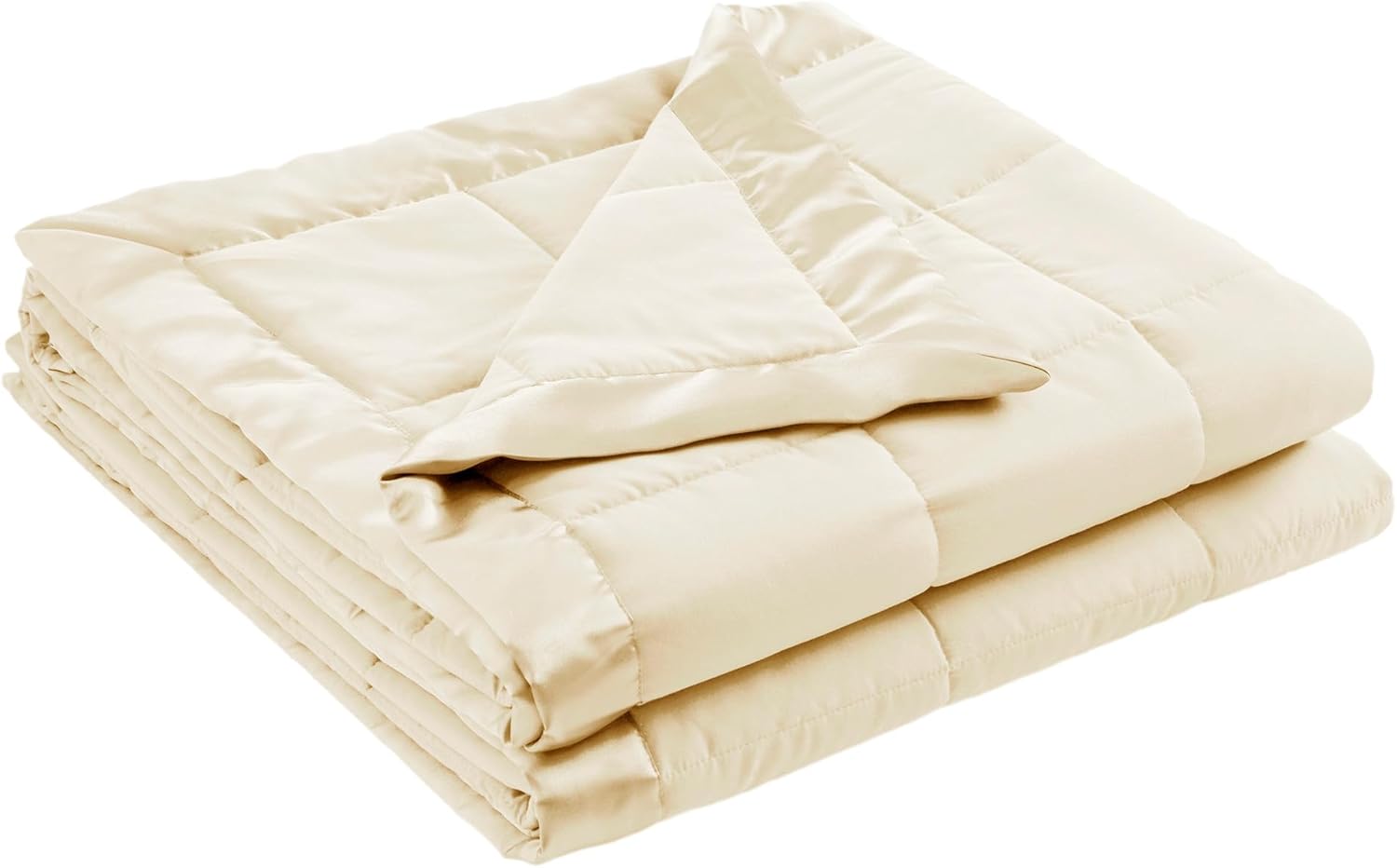 Madison Park Windom Down Alternative Blanket, Premium 3M Scotchgard Moisture Wicking Treatment, Lightweight and Soft Bed Cover For All Season, Satin Trim, Cream Twin