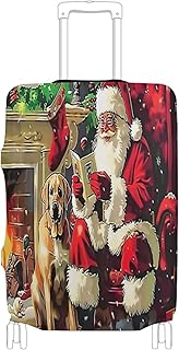 Joisal Santa Clause Stove Luggage Cover Elastic Luggage Identifiers, Luggage Accessories for Suitcases