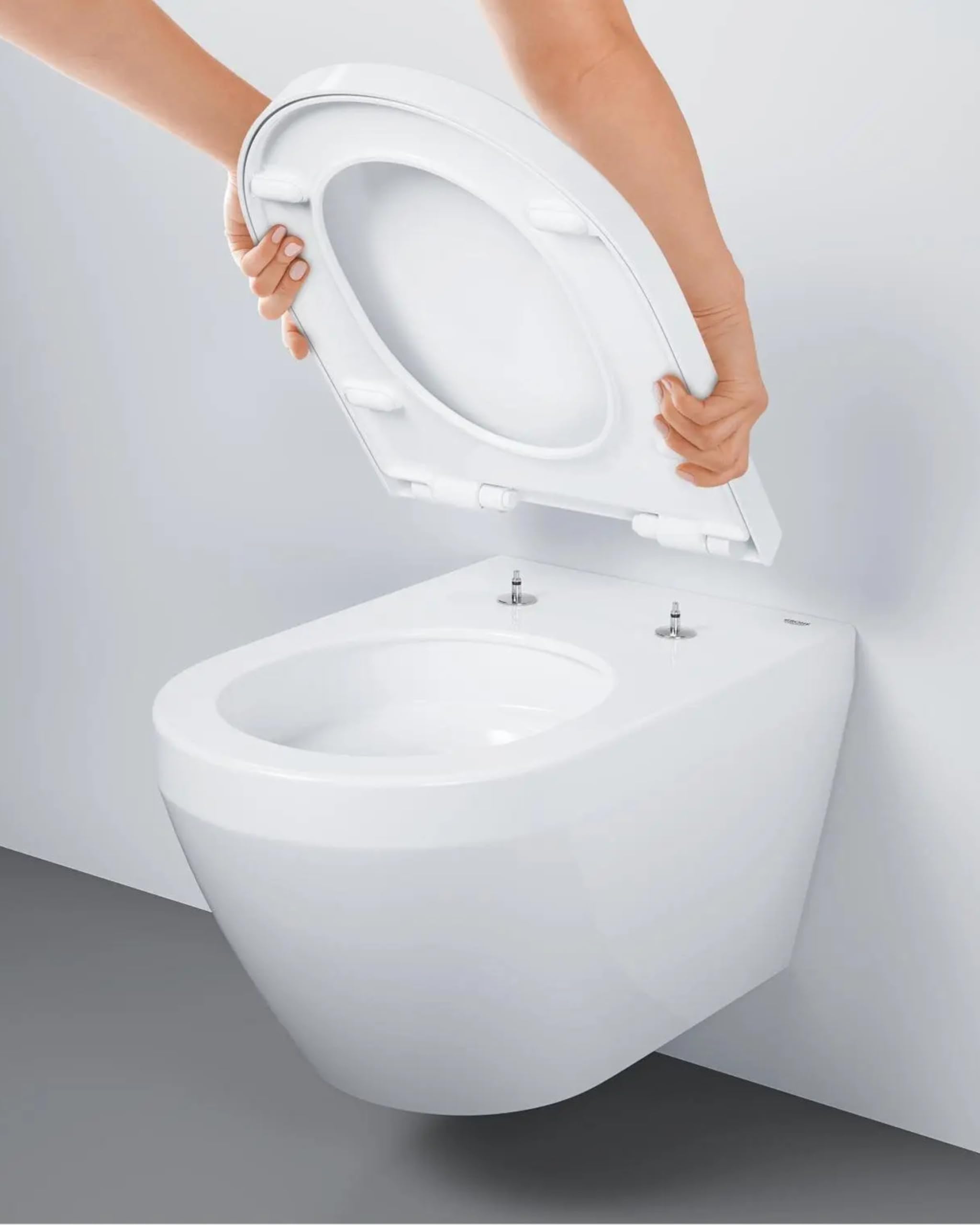 GROHE Ensemble WC mural en céramique Euro sans bord avec abattant à