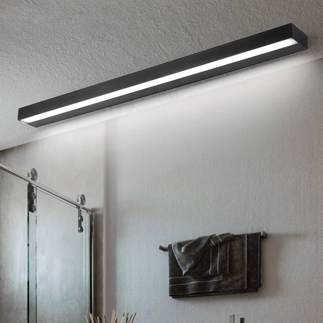Luz espejo baño, luz espejo LED Iluminación imagen LED Lámpara frontal pared ahorro energía aluminio IP44 Luces aplique maquillaje LED impermeables