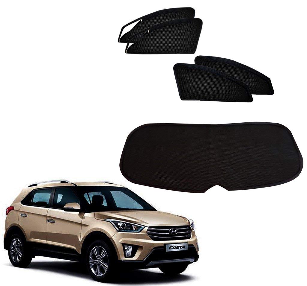 Side Window, Rear Window Sun Shade for Hyundai Creta (Black) by guruji system Amazon.in Car