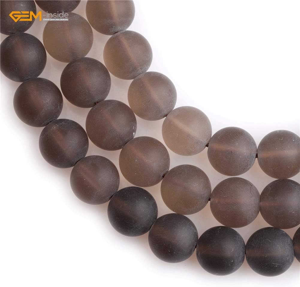 SHGbeads 12mm Frost Matte Brown Smoky Quartz Crystal Semi Precious Gemstone Round Loose Beads for Jewellery Making DIY Handmade Craft Supplies 15" - Image 5