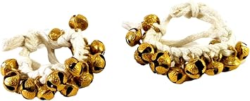 eSplanade Dance Ghungroo 15 + 15 Ghungroo White Cotton String | Bell, Ghungru 1 Line White Cotton String, Ghungroo 1 Line | Paijania | Pazeb | Kathak Indian Classical Dance