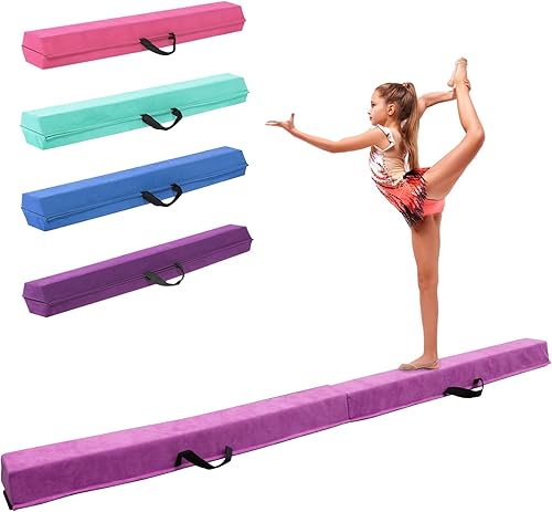 FINCOME Haz de equilibrio de 8 pies9 pies10 pies equipo de gimnasia plegable para niños, haz de equilibrio para niños pequeños con base de goma FINCOME Haz de equilibrio de 8 pies9 pies10 pies equipo de gimnasia plegable para niños, haz de equilibrio para niños pequeños con base de goma