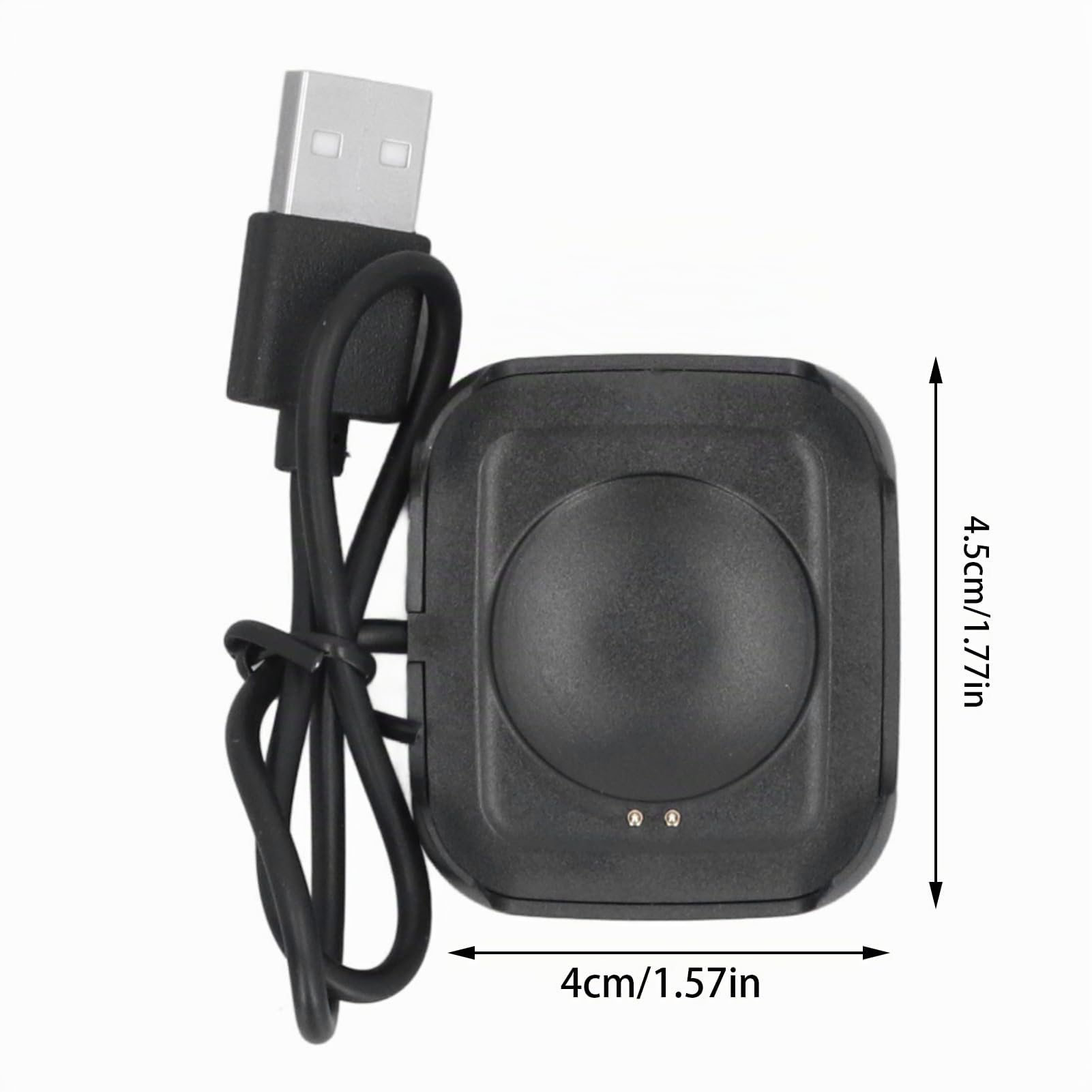 Supporto Caricatore per Smartwatch, Base Ricarica USB Compatto per Orologio Smartwatch, Accessorio Organizzatore per Scrivorio e Comodino (Nero)