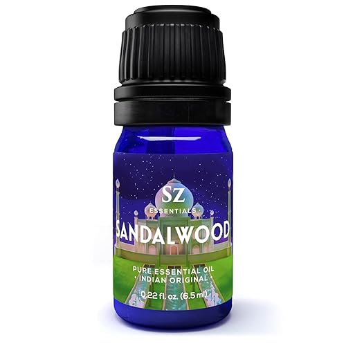 Sz Essentials Aceite esencial de sándalo - Original indio - The Real Deal (álbum de Santalo) - 100% puro y natural