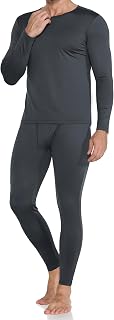 Thermal Underwear for Men Long Johns Fleece Lined Soft and Warm Set Base Layer for Cold Weather