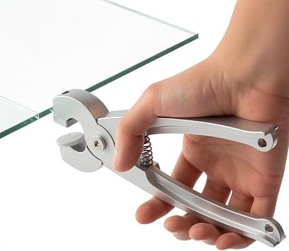 Running Pliers for Glass Cutting, Ergonomic handle Glass Breaking Pliers, Multiple Spare Pressure Plate & Bar