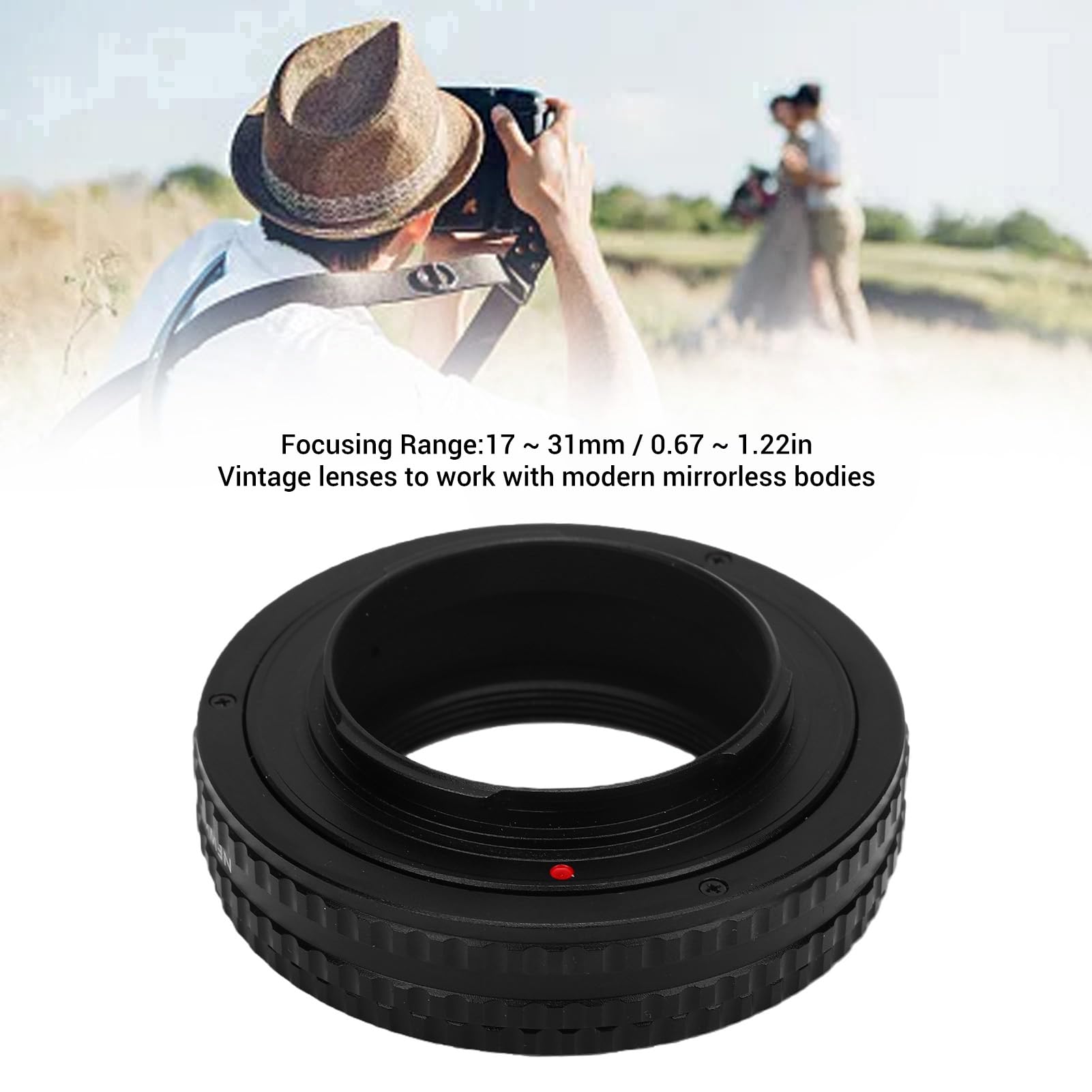 Adattatore per Obiettivo da M42 a NEX, Tubo di Prolunga in Lega di Alluminio per Fotocamera Mirrorless NEX, Attacco E, per NEX7 6 5N 5 C3 3 E Altri, 17-31 mm