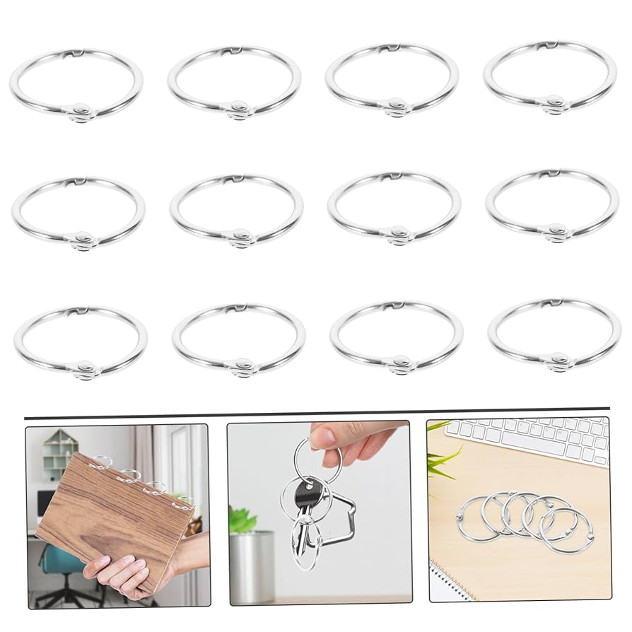 おまとめリング Amazon | Parliky 20個 スナップ文具結合リングスナップリング