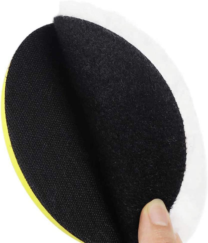 Miniatura 4 de IPELY 6 unidades de 5 pulgadas de lana de pulido almohadilla de pulido de pulido rueda para accesorio de amortiguador de taladro con adaptador de