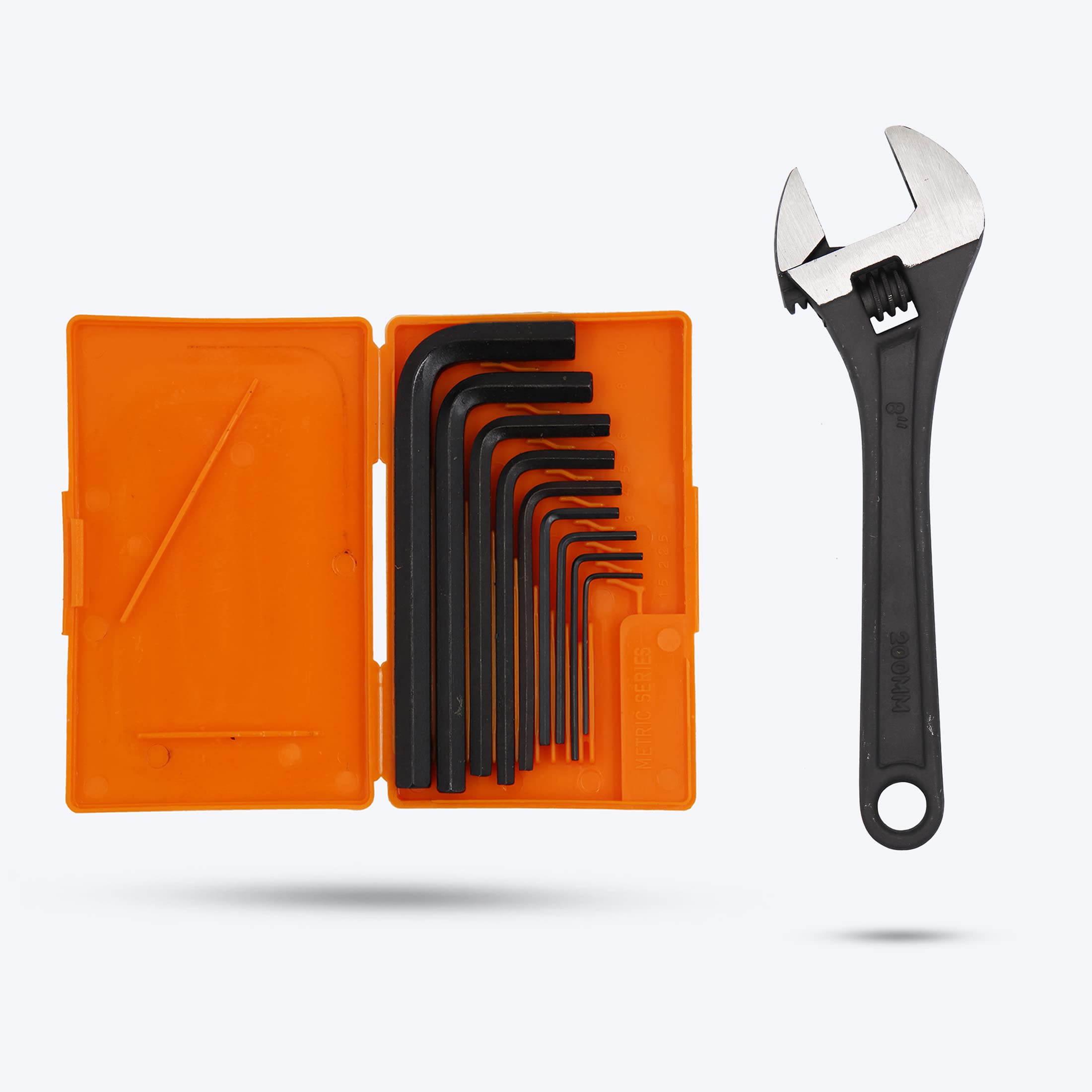 Hillgrove HGCM7M1 9 Pieces Full Hex Allen Key Kit with 8" Inch Adjustable Wrench Bolt Spanner Goti Wrench L Shape Repair Tool Set for Bike/Bicycle/Cycle/Guitar Allen Key Set (B0B65MG21G) Amazon Price History, Amazon Price Tracker