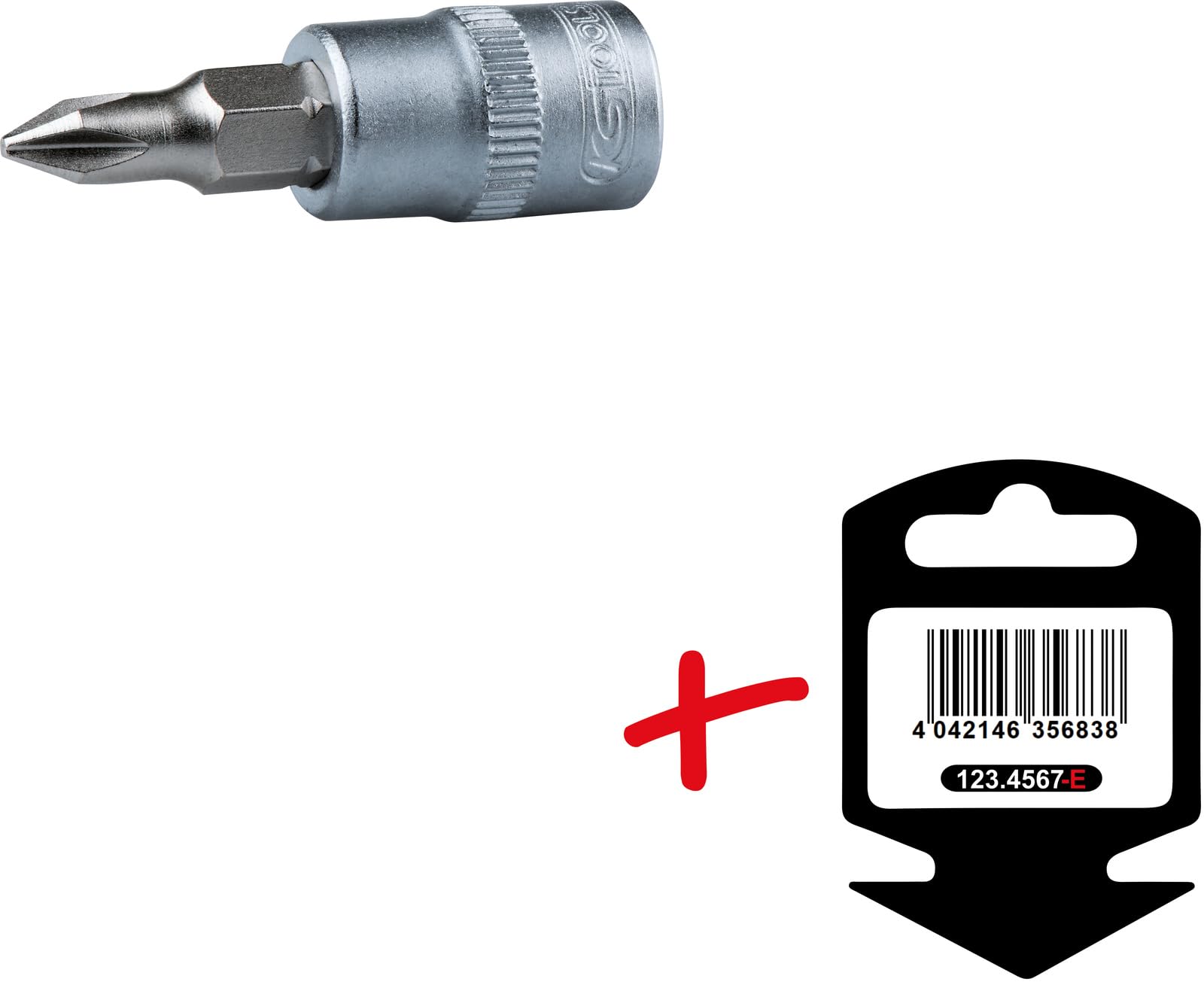 KS-Tools 911.1417-E 1/4" Bit-Stecknuss,PH3" - Image 2