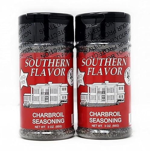 2 Pack of Southern Flavor Seasoning 4oz MSG Free for Over 40 Years Spice Rub Shakers (3oz, Charboil Seasoning)