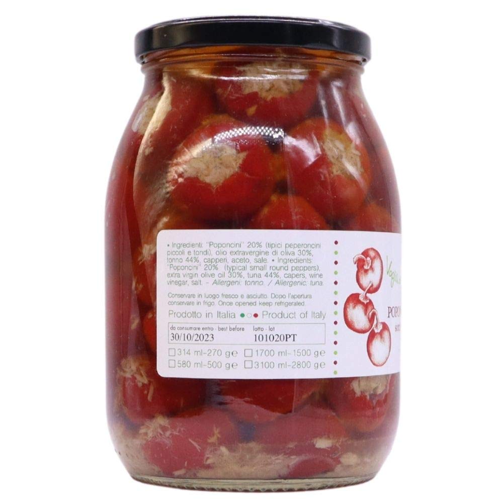 Voglia Di Puglia Peperoncini Ripieni Di Tonno Sottolio 2,8kg