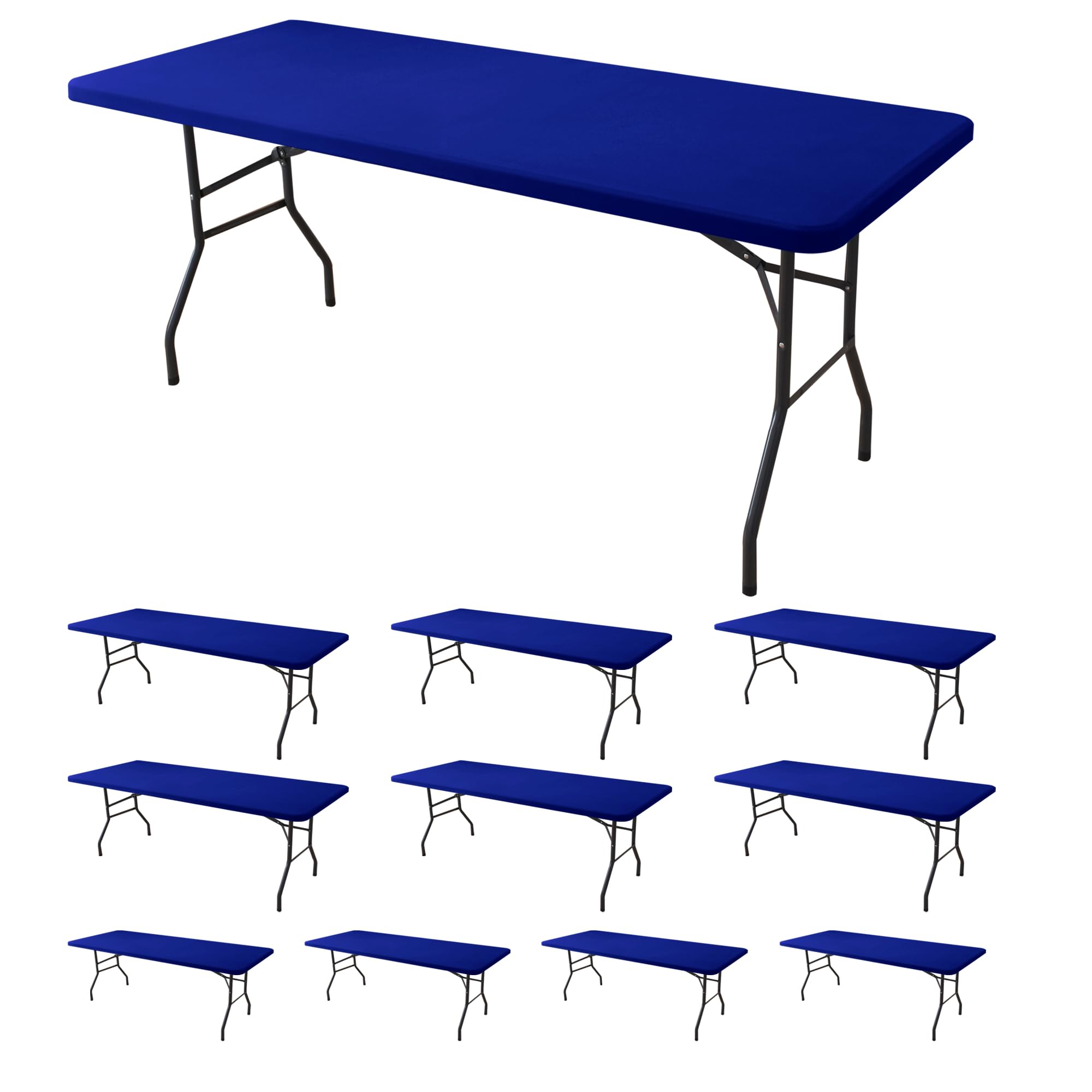 Black Fitted Tablecloth - 6ft Rectangle -28 Black Fitted Tablecloth - 6ft Rectangle -28