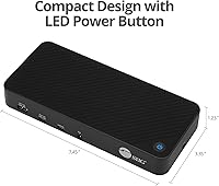 Vista 5 de SIIG Estación de acoplamiento USB-C triple 4K 60Hz con PD de 100 W - Triple 4K a 60Hz o solo 5K @60Hz Base para laptop - DisplayLink - 3 x HDMI, 2