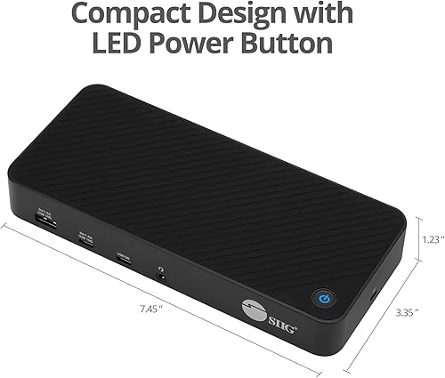 Miniatura 5 de SIIG Estación de acoplamiento USB-C triple 4K 60Hz con PD de 100 W - Triple 4K a 60Hz o solo 5K 60Hz Base para laptop - DisplayLink - 3 x HDMI, 2