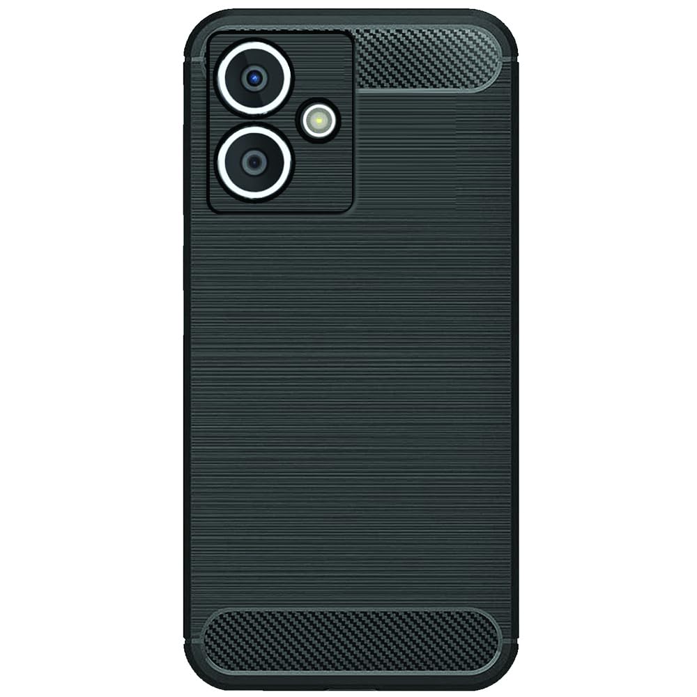 Chaapio Back Cover Case for HMD Crest 5G / HMD Crest 5G Back Cover (Carbon Fibre Rugged Armour Black Colour)