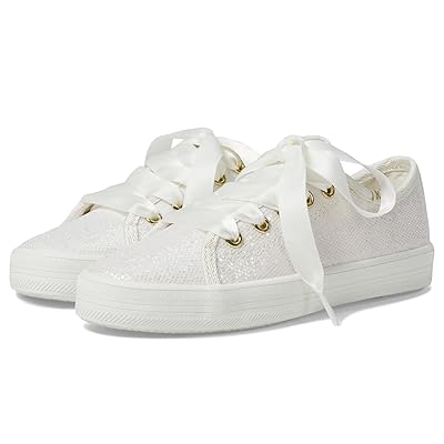 Keds Kids Kickstart Celebrations (Little Kid/Big Kid) Girls Shoes Ivory Sparkle