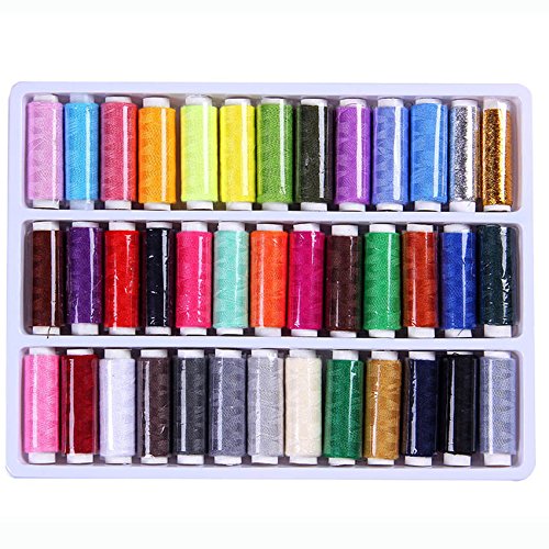 Hilo de costura TrustYiwen 39 x 200 yardas mixtas miniatura 1