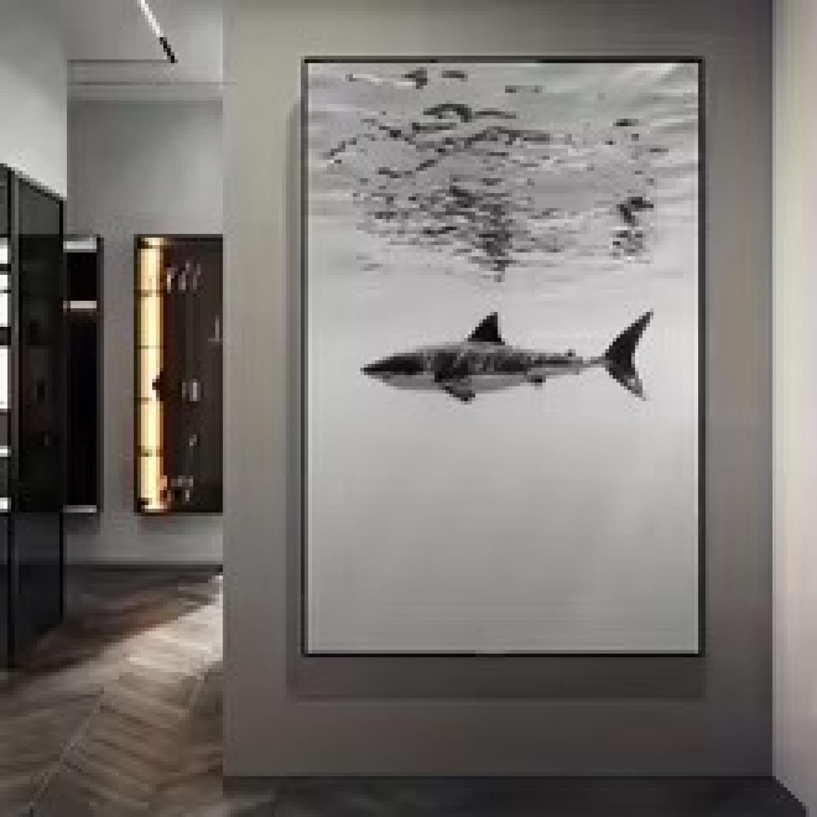 Affiche requin blanc pour décoration intérieure moderne de salon - 8
