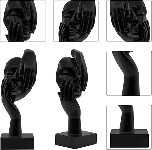 Miniatura 6 de LXURY Estatua de figura para decoración de estanterías, estatua de pensador para decoración de oficina, objetos decorativos modernos de escritorio