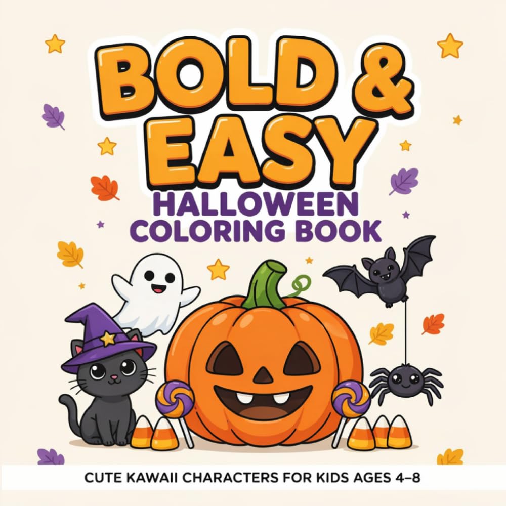 Bold & Easy Halloween Coloring Book: Simple Halloween Coloring Pages with Bold Lines for Beginners | Perfect for Preschool, Kindergarten and Young Kids