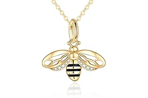 14k Yellow Gold Honey Bee Jewelry: Stunning Gift for Her
