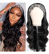 Bestsojoy Body Wave Human Hair Headband Wigs for Black Women Glueless None Lace Front Wigs 12A Hu...