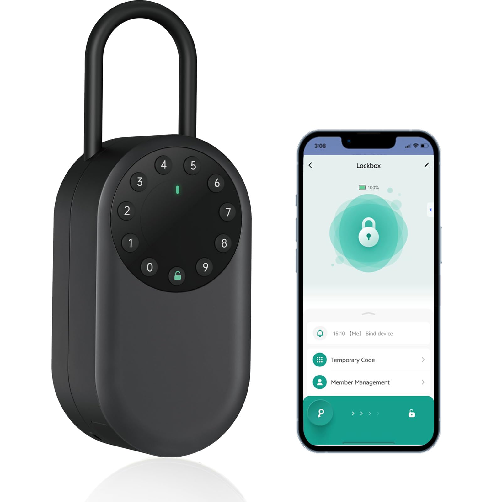 SEPOX Boîte à clé intelligente, portable et murale, Bluetooth et contrôle